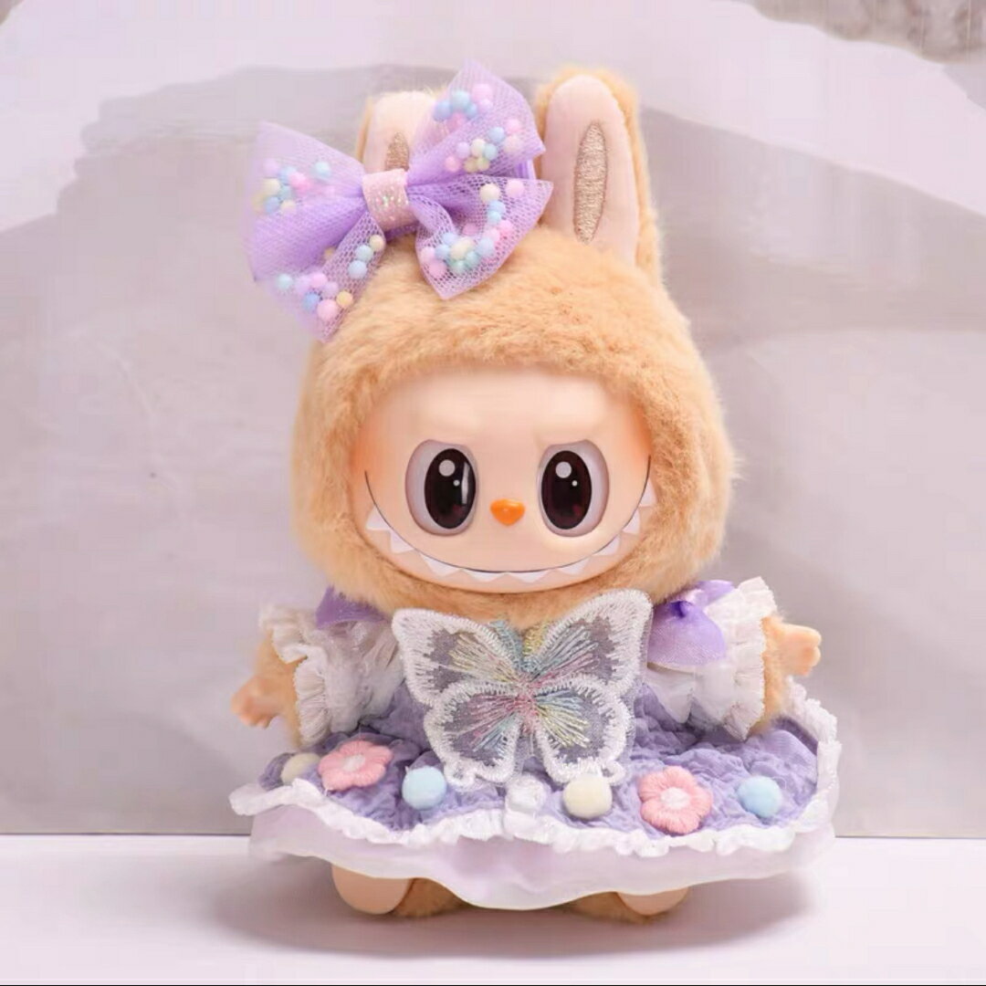 A034541新品2点セット ワンピースlabubuラブブぬいぐるみ服17cm着せ替え着ぐるみ