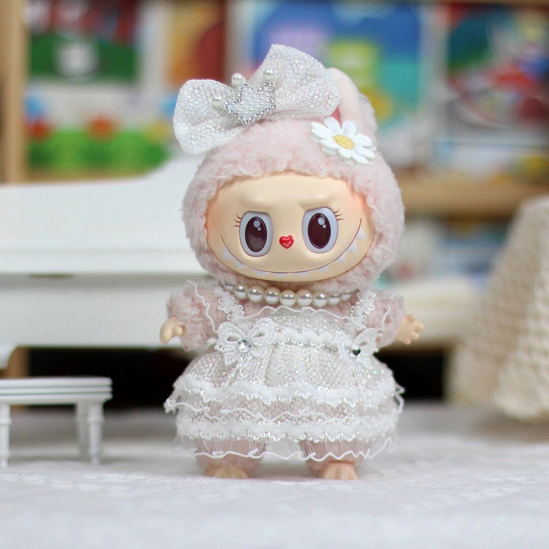 A034564新品2点セット ワンピースlabubuラブブぬいぐるみ服17cm着せ替え着ぐるみ