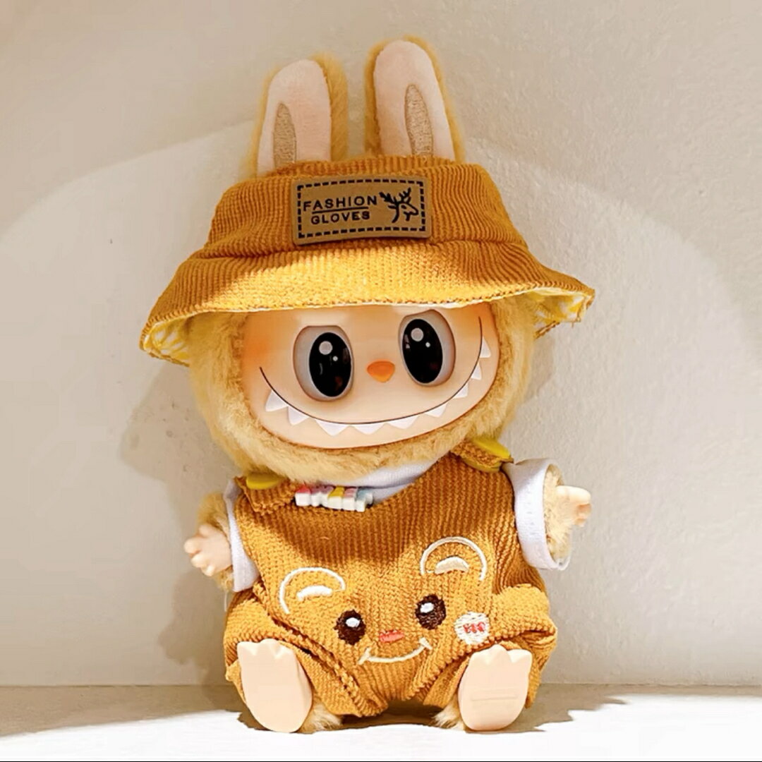 A034654新品2点セット ワンピースlabubuラブブぬいぐるみ服17cm着せ替え着ぐるみ