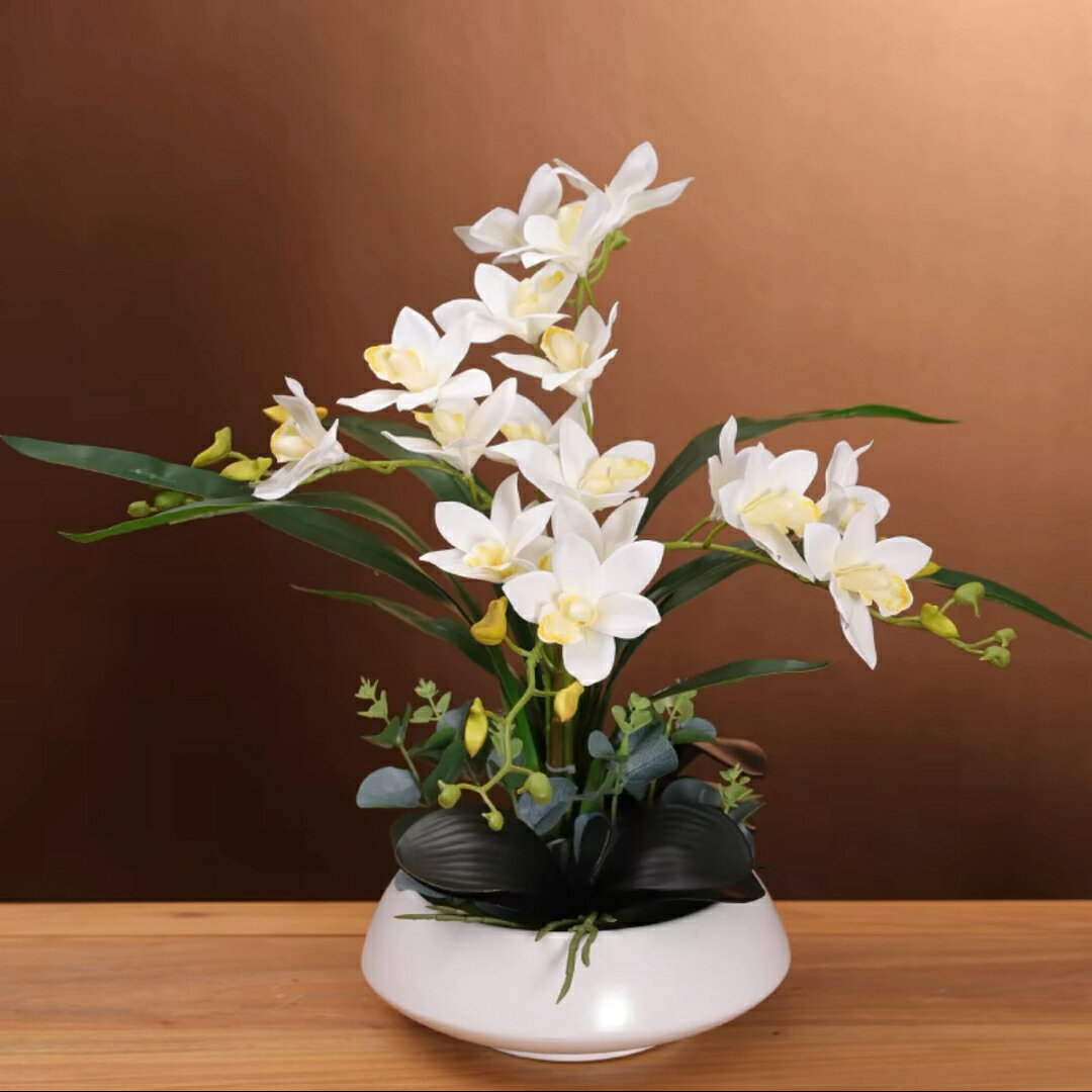 A034875造花インテリア雑貨 花束コケイラン フラワーお部屋の装飾 ポット入り 造花ブーケ