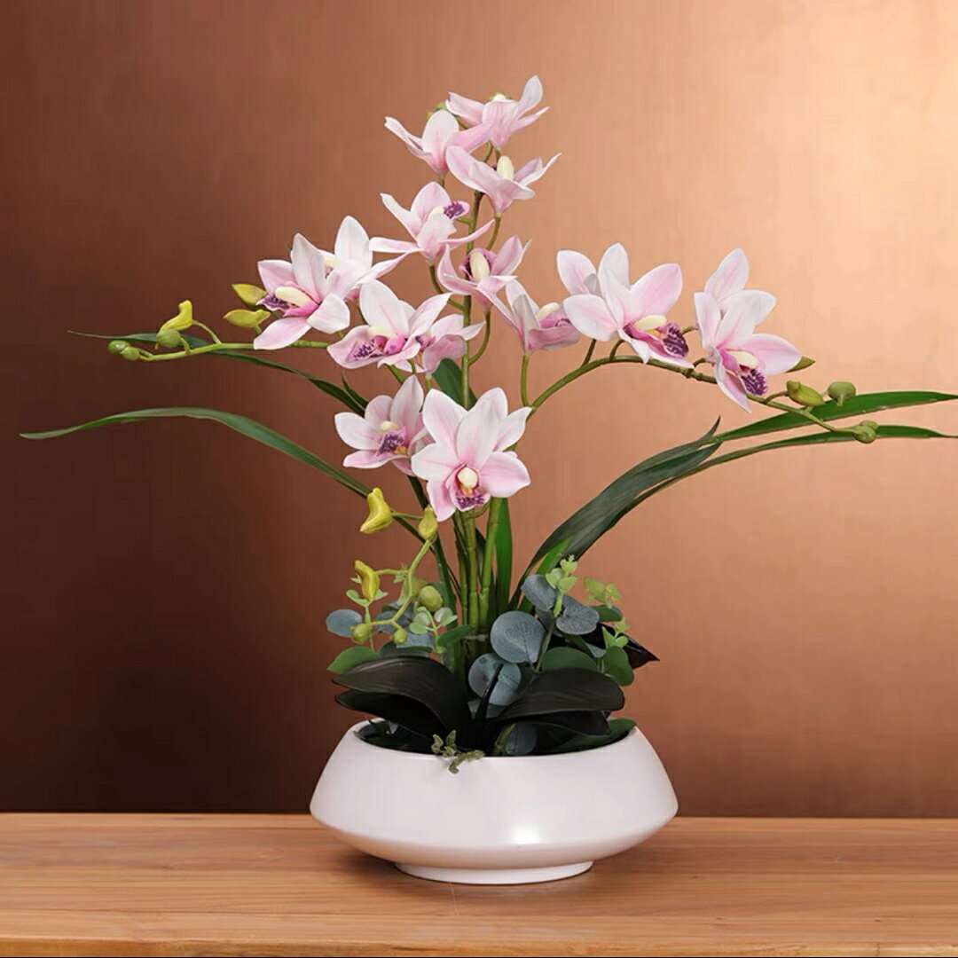 A034879造花インテリア雑貨 花束コケイラン フラワーお部屋の装飾 ポット入り 造花ブーケ