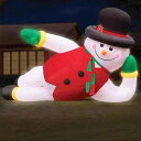 A034883クリスマス飾り サンタさん デコレーション 膨らます イベント 庭 屋外装飾(3)