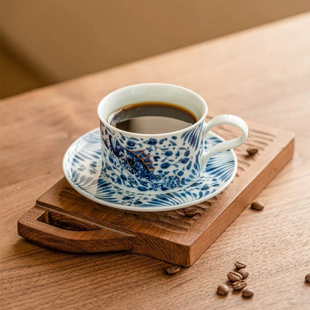 A034906ティー・コーヒーカップセット カップ＆ソーサー4客セット 陶磁器ティーセット