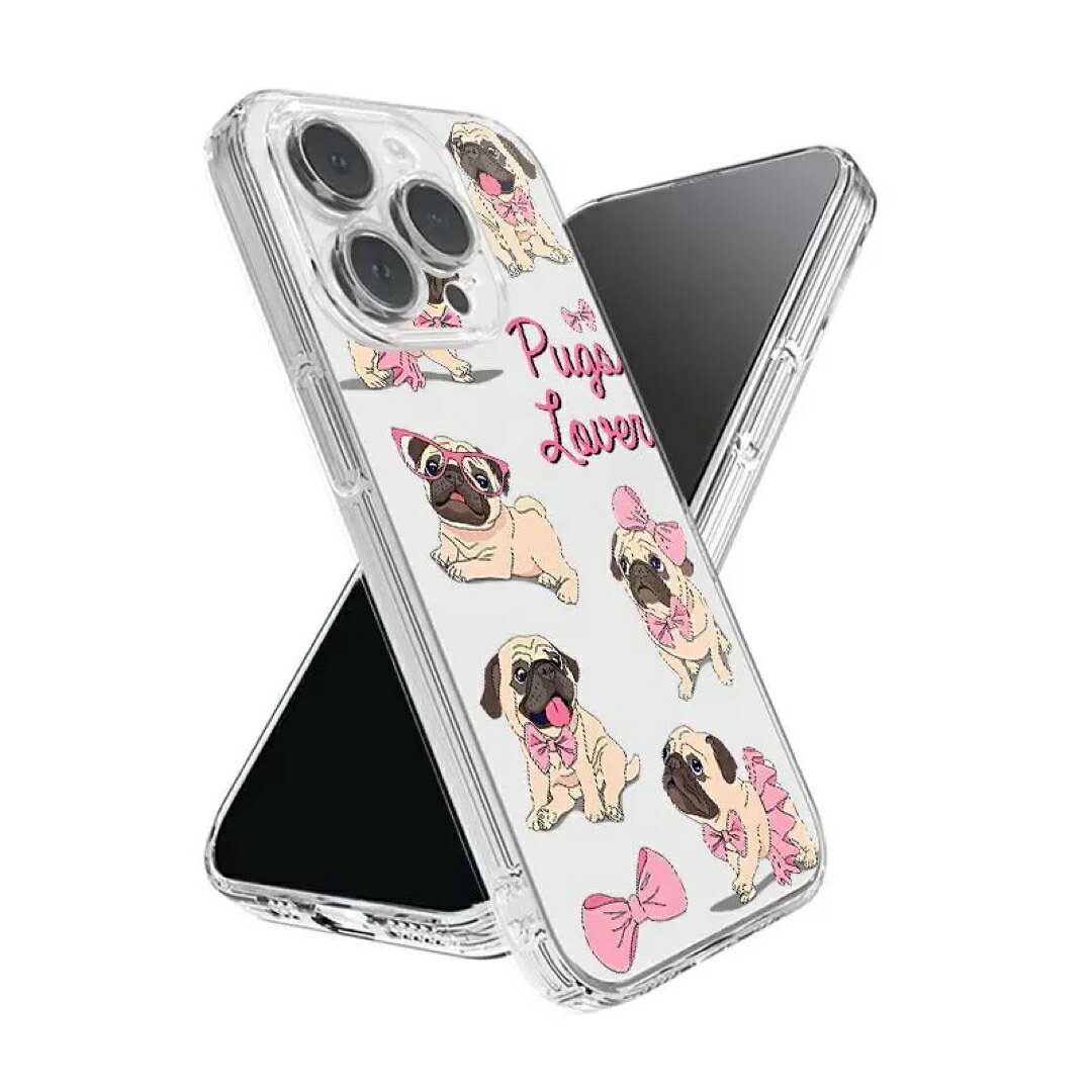 A035066パグ雑貨 携帯ケース iPhoneX/XS ハードケース iPhone16ケース