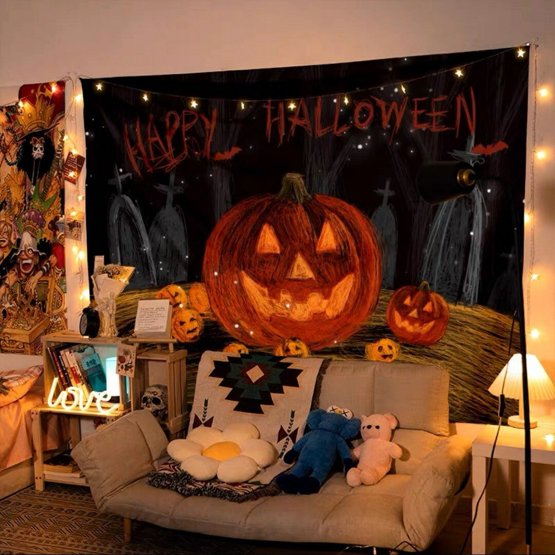 Other - A035083ハロウィン タペストリー 壁掛け ポスター フォト 背景布 Halloween
