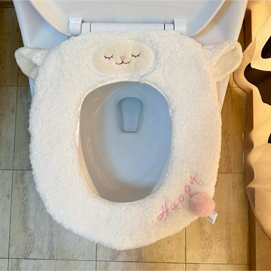 a063044便座カバー 便座クッション 洗える トイレカバー トイレ用品 羊 可愛い