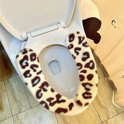 a063050便座カバー 便座クッション 洗える トイレカバー トイレ用品 ヒョウ柄 a063050便座カバー 便座クッション 洗える トイレカバー トイレ用品 ヒョウ柄