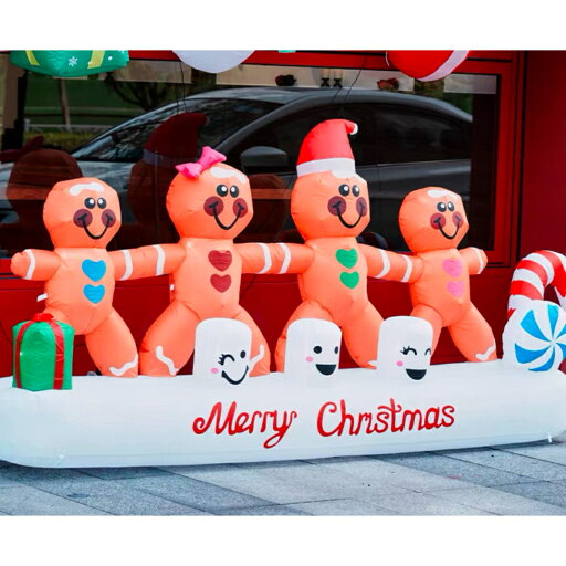 a063082クリスマス飾りジンジャー ライトアップ インフレータブル 膨らます庭 屋外装飾 a063082クリスマス飾りジンジャー ライトアップ インフレータブル 膨らます庭 屋外装飾