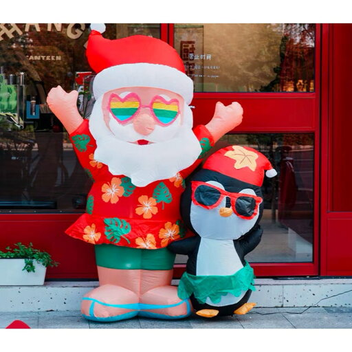 a063088クリスマス飾りサンタさん ライトアップ インフレータブル 膨らます庭 屋外装飾 a063088クリスマス飾りサンタさん ライトアップ インフレータブル 膨らます庭 屋外装飾