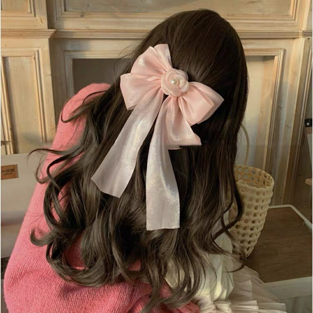 a063180ビックリボン髪留めヘアピン ヘアクリップ バレッタ髪飾り ヘアアクセサリー