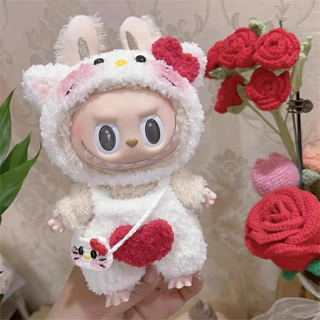 a063252新品2点セット labubuラブブぬいぐるみ服17cm着せ替え着ぐるみ