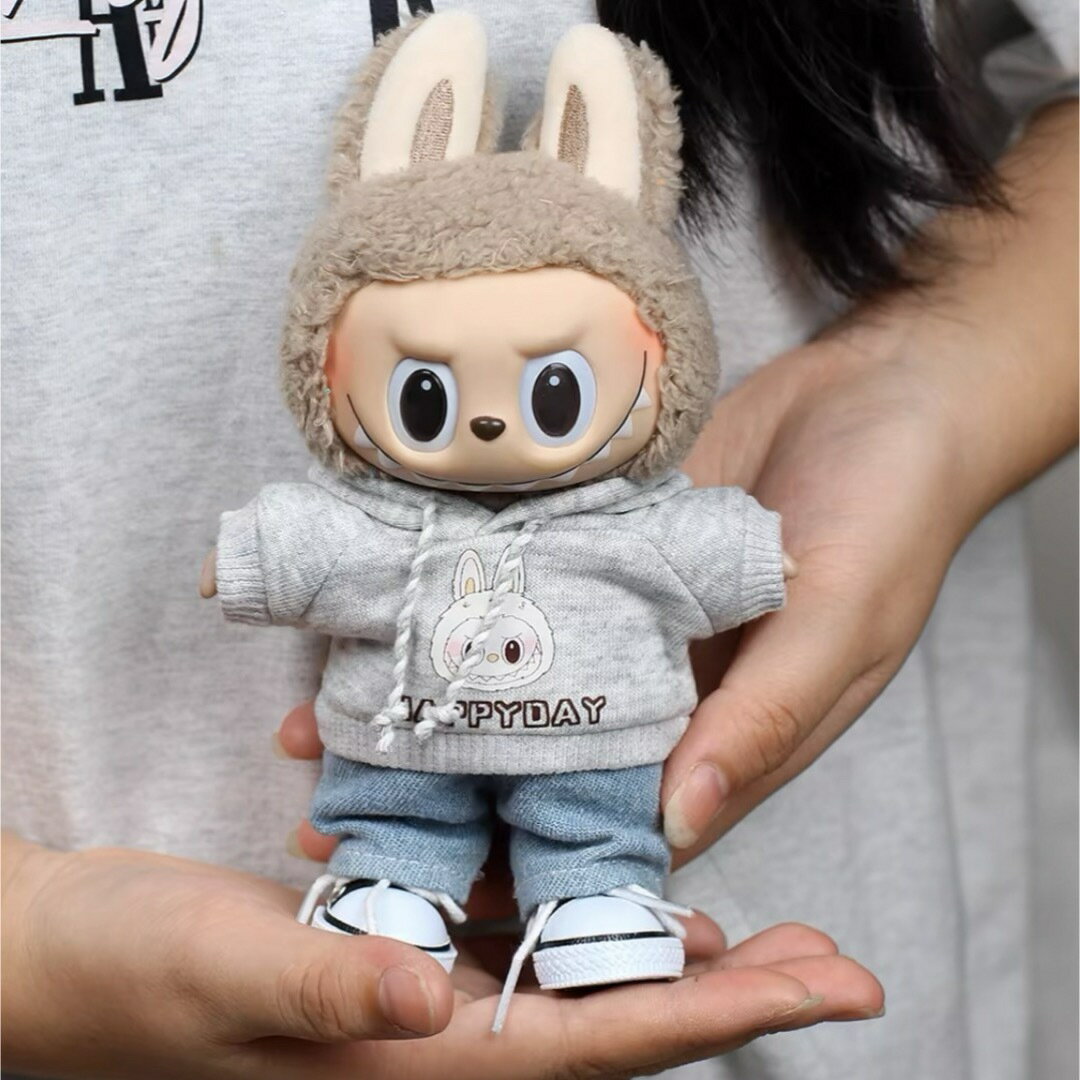 a063264新品2点セット labubuラブブぬいぐるみ服17cm着せ替え着ぐるみ