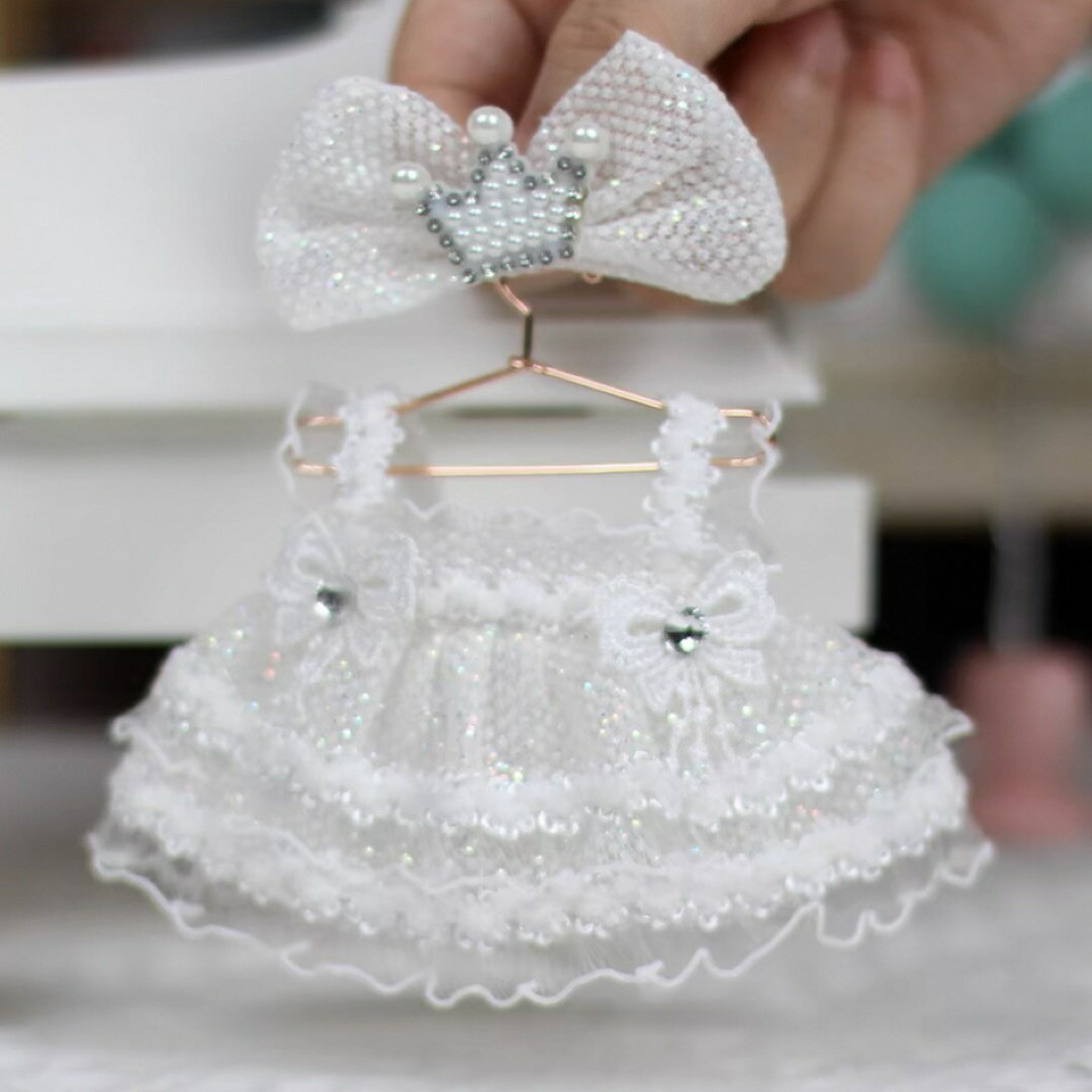 a063266新品2点セット ワンピースlabubuラブブぬいぐるみ服17cm着せ替え着ぐるみ