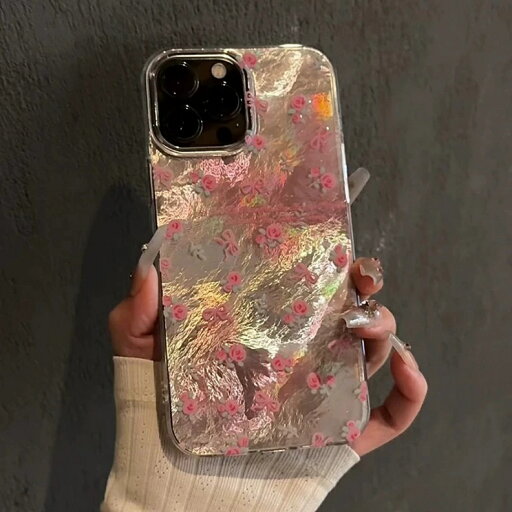 a063345ローズ&リボンデザイン iPhoneケース パールシェル おしゃれ 全機種対応 a063345ローズ&リボンデザイン iPhoneケース パールシェル おしゃれ 全機種対応