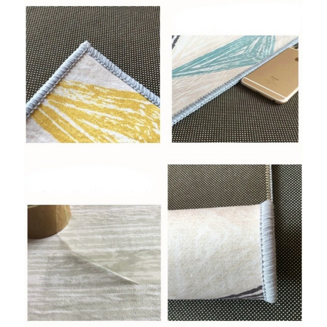 a063386モダンラウンドカーペット 豪華マンダラ柄 円形絨毯 ラグマット 玄関マット