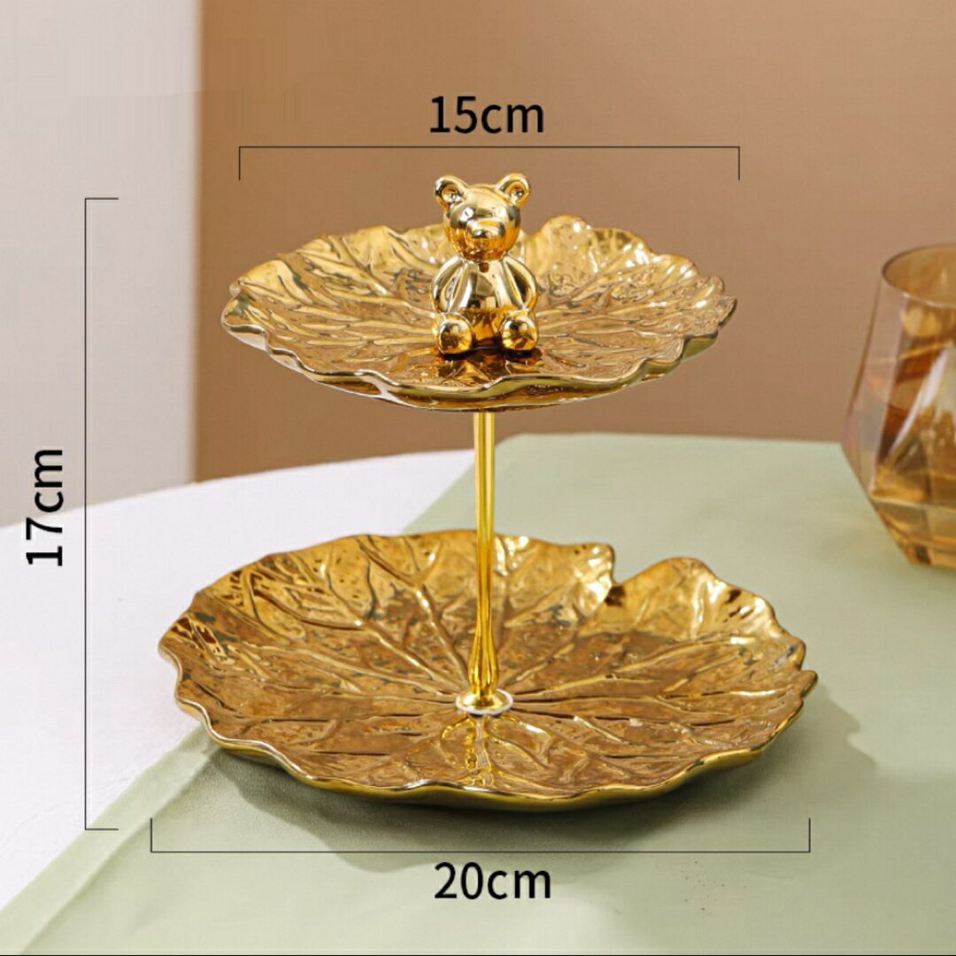a063461ケーキ スタンド プレート 2段セット アフタヌーンティー フルーツ トレー 皿
