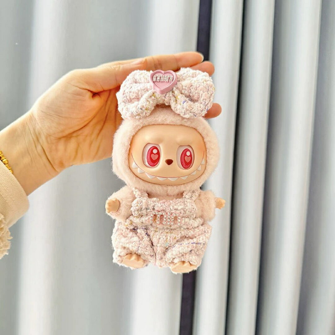 a063926新品2点セット ワンピースlabubuラブブぬいぐるみ服17cm着せ替え着ぐるみ