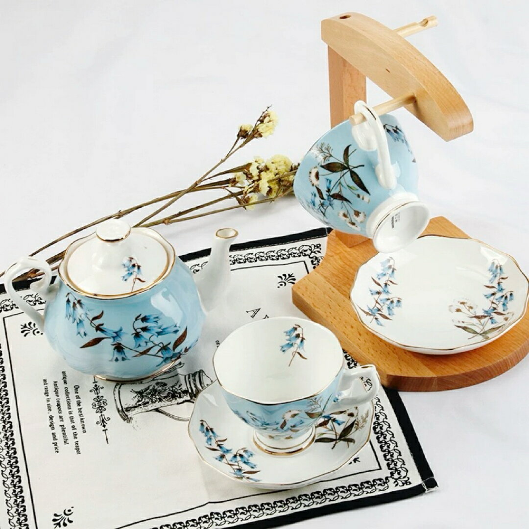 a064030花柄ティー・コーヒーカップセット カップ&ソーサー2客セット 陶磁器ティーセット