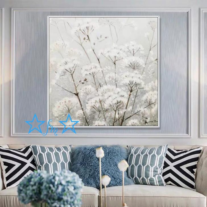 サイズ：70x70（cm)クラフト：手描き塗装芯材：キャンバスに油彩(フレーム色選択可能です)この作品はすべて、純粋な手描きであり、現代の装飾絵画技法を用いて、品格と味わいを示し、コレクションの価値が高くなっています。☆☆★★★★★★★★★...