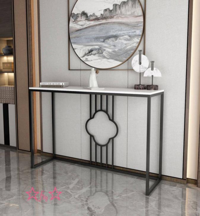 A024788高級人造大理石サイドテーブル コンソールテーブル 玄関テーブル 花台 電話台 アンティーク調デザイン 幅100cm