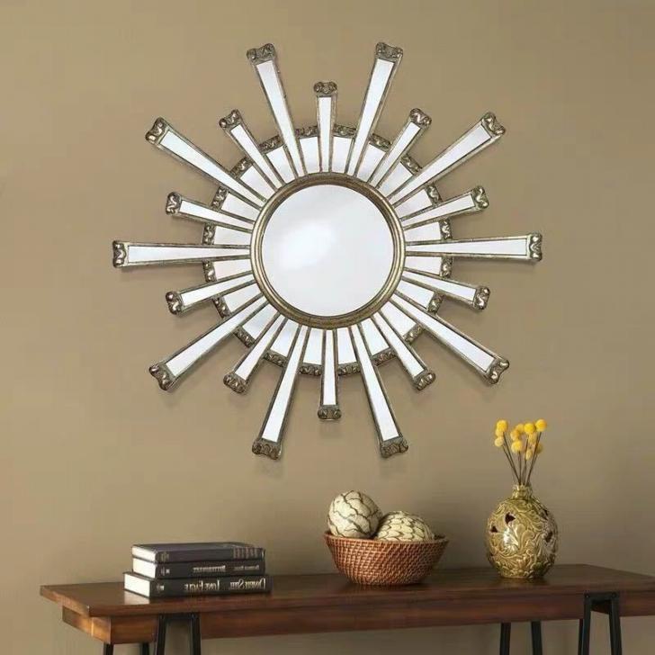 A016359壁掛け鏡 壁掛け 壁掛けミラー ウォールミラ 90cm 高級豪華鏡 アンティーク調