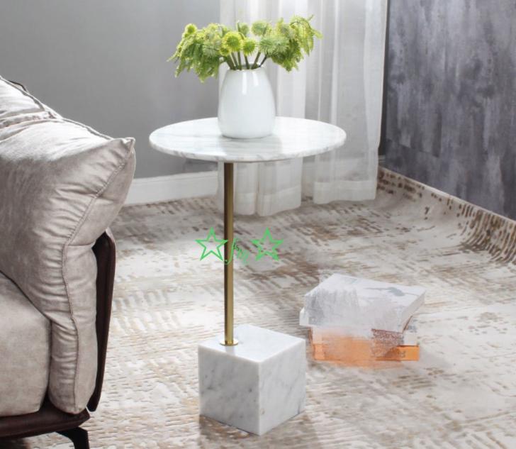 A026195飾り台 人造大理石ローテーブル リビングテーブル センターテーブル サイドテーブル ミニテーブル 高級寝室用テーブル