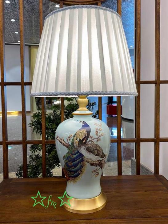 A059900照明スタンドライト テーブルランプ デスクライト 卓上ステンド 高級陶器スタンド 高さ58cm