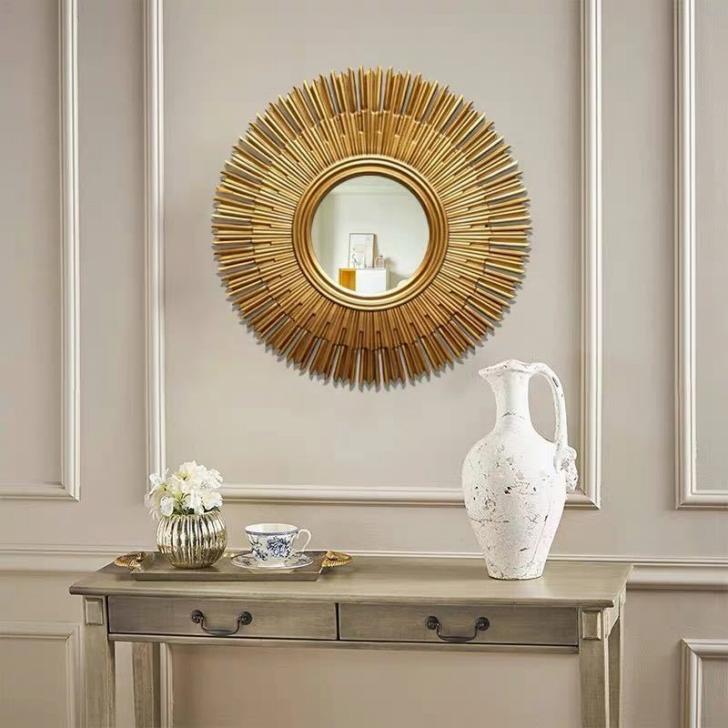 A022102壁掛け鏡 壁掛け 壁掛けミラー ウォールミラ 90cm 高級豪華鏡 アンティーク調 [3]