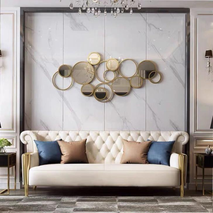 A048950壁掛け鏡 壁掛け 壁掛けミラー ウォールミラー 120x50cm 高級豪華鏡 アンティーク調 サイズオーダー可能 [3]