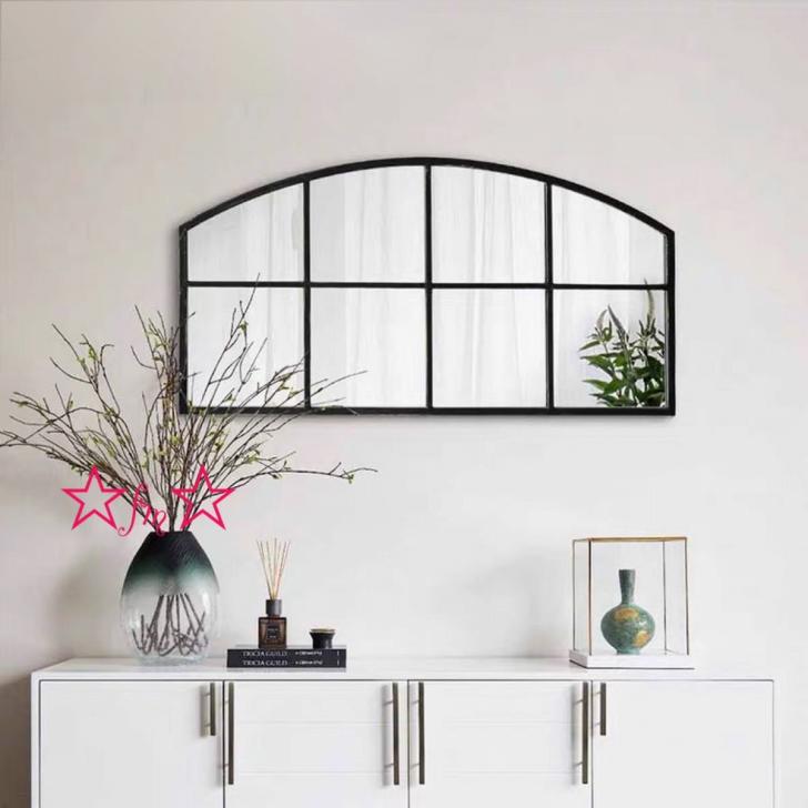 A047398壁掛け鏡 壁掛け 壁掛けミラー ウォールミラー 80x41cm 高級豪華鏡 アンティーク調 [2]