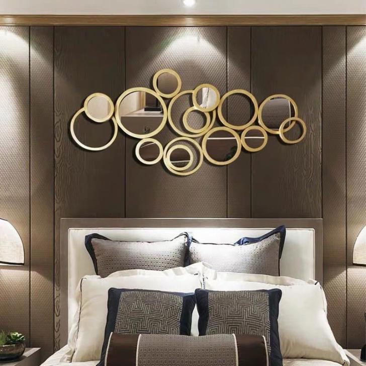 A048950壁掛け鏡 壁掛け 壁掛けミラー ウォールミラー 120x50cm 高級豪華鏡 アンティーク調 サイズオーダー可能 [2]