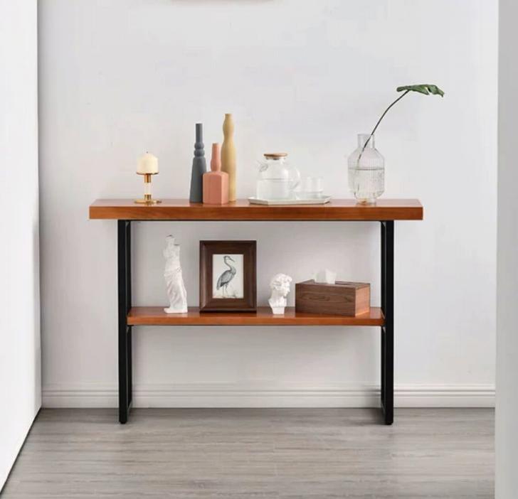 A018045高級サイドテーブル ．電話台 コンソールテーブル 花台　玄関テーブル 植木鉢置き 幅80cm 色選..