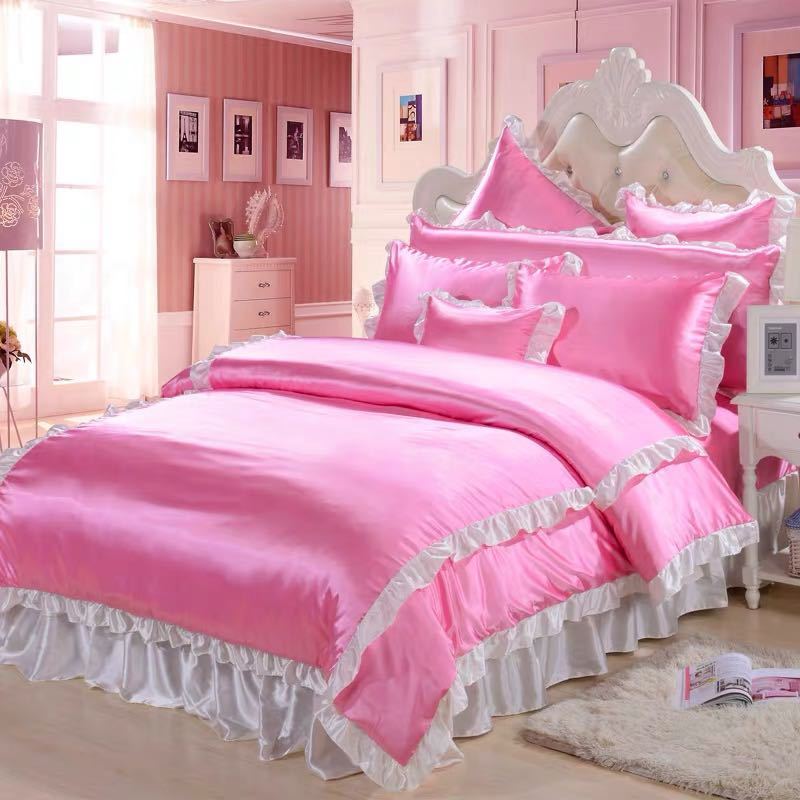 A013973ワイドダブル ベッド用品4点セット 寝具 ボックスシーツ　枕カバー掛け布団カバー ベッドカバー