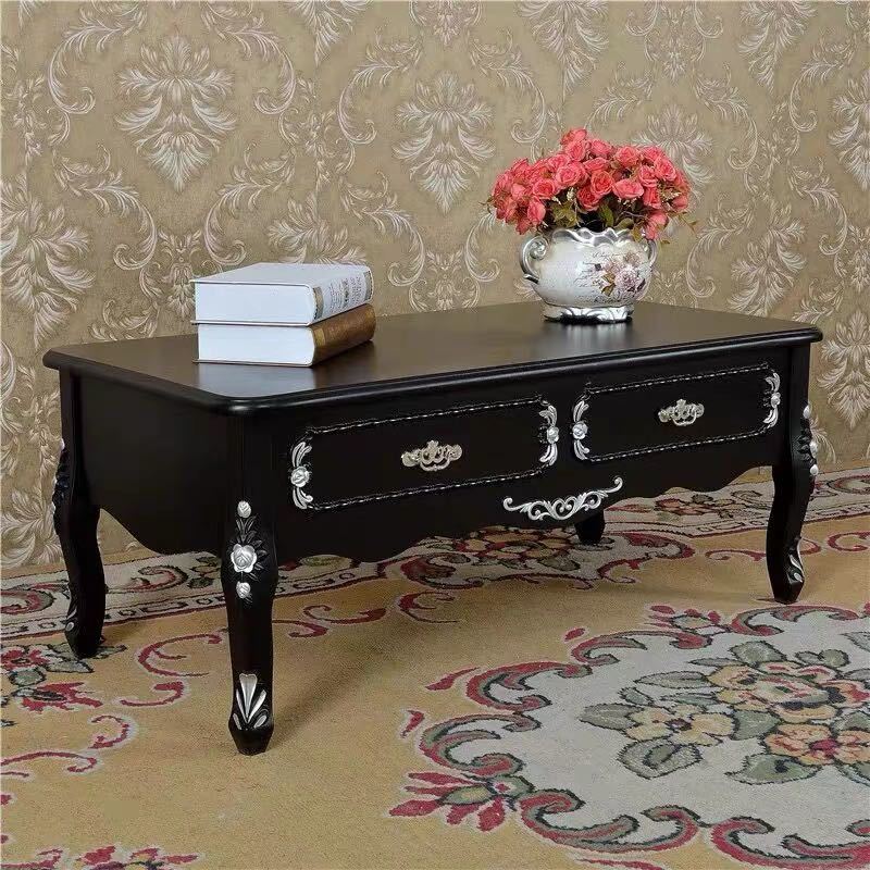 A058563ローテーブル ダイニングテーブル ヨーロッパ風 ミニテーブル アンティークロココ調 センターテーブル 幅110cm