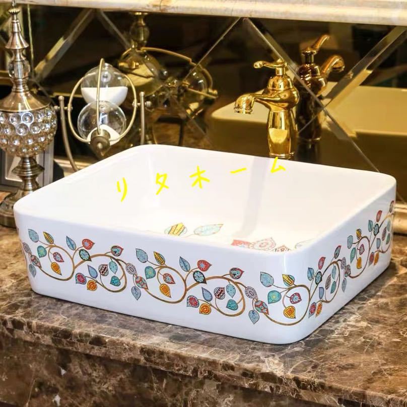 サイズ（cm）：幅：48奥行き：37高さ：14素材：陶磁器取付について：取付工事はお近くの工務店様にご相談してください＜ 重量物なので同梱はできません ＞☆☆★★★★★★★★★★★★★☆☆◆お客様のご覧になっているモニター等により多少色が異なる場合がございます。あらかじめご了承ください。◆複数ご注文の場合やお急ぎの場合は必ず事前に納期のお質問をお願いいたします。◆サイズの誤差は多少発生します。ご了承下さい。☆☆★★★★★★★★★★★★★☆☆注意事項1、こちらの商品は海外製の新品です。撮影時の照明やPC環境によって実際の商品と色が違う場合があります。2、輸入品で日本語の説明がない場合があり、サポートもございませんので商品知識のある方のみ御注文下さい。4、ご注文について 代引き引き換え、局留めは受け付けておりません。5、取り扱っている商品は、海外・アジア製品になります。きちんと全ての商品の検品をしておりますが、日本製に比べると作りが甘い場合があります。完璧を求められる方は御注文をお控えください。6、初期不良、輸送中の破損等は返金対応させて頂きます。その際はご到着から2日以内にご連絡をお願い致し7、新品未使用品ですが、外箱に初期からのスレ、剥げ歪みなどあります8、この商品は、購入後発送まで8日程度を要しますので、ご理解の上ご購入頂きますようお願い致します上記理由の返品交換は承ることが出来ませんので予めご了承くださいませ。