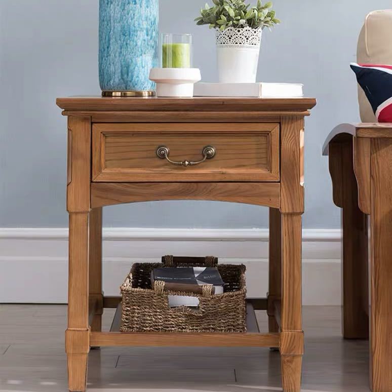 A047211高級ローテーブル リビングテーブル 木製 センターテーブル 収納棚付き サイドテーブル 幅60cm