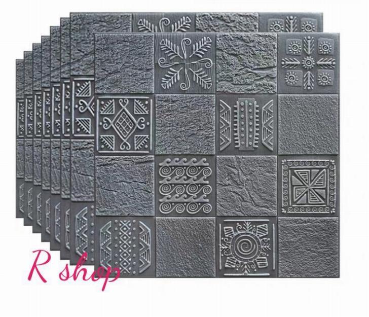 Rakuten - A02901250枚 70cm×70cm 背景壁 3D立体レンガ模様壁紙 防水 汚い防止 カビ防止