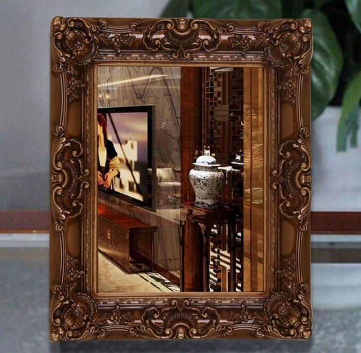 A023364壁掛け鏡 壁掛け 壁掛けミラー ウォールミラー75x85cm 高級豪華鏡 アンティーク調 [2]