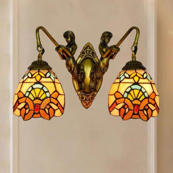 A008450壁掛け照明 ステンドグラス ランプ 壁掛け灯