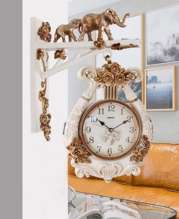 A017647壁掛け時計 クロックかけ時計 .掛け時計 両面時計 豪華 [2]