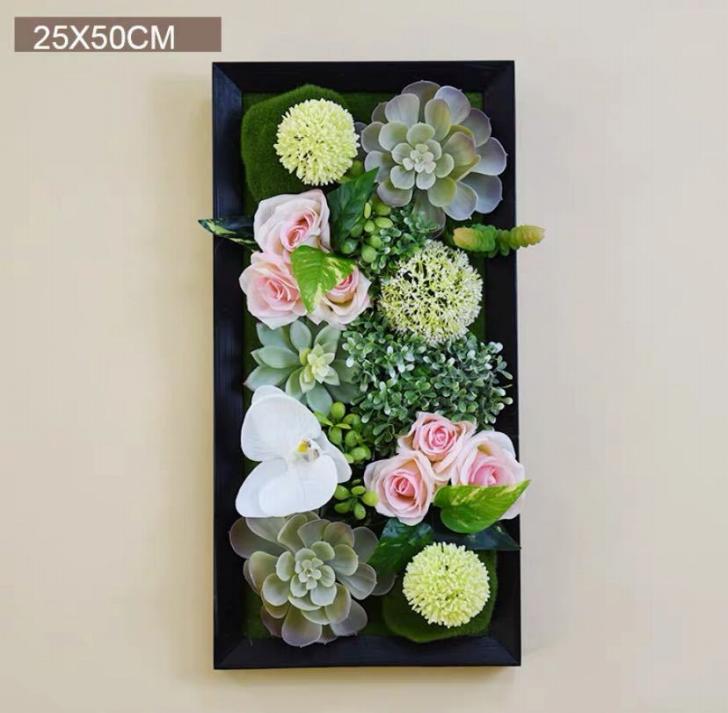 A047246壁飾り 人工観葉植物 壁掛けインテリア ディスプレイ 壁掛けミックスグリーン 造花 壁掛け