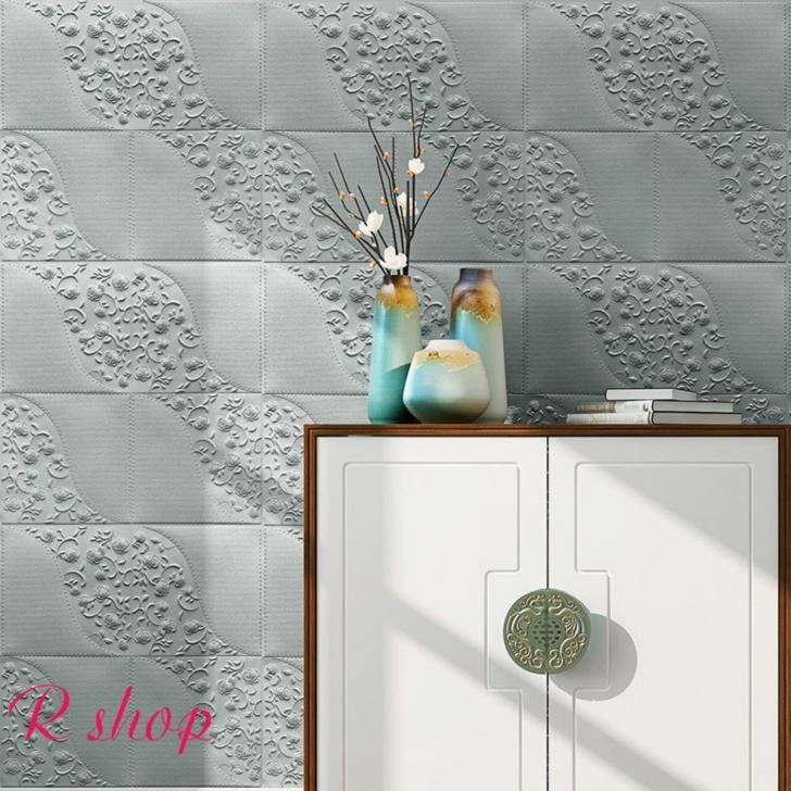 50枚 70cm×70cm 背景壁 ．3D立体レンガ模様壁紙 防水 汚い防止 カビ防止