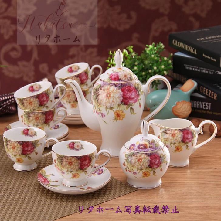 A056597西洋ティー・コーヒーカップセット カップ＆ソーサー6客セット ヨーロッパ 風