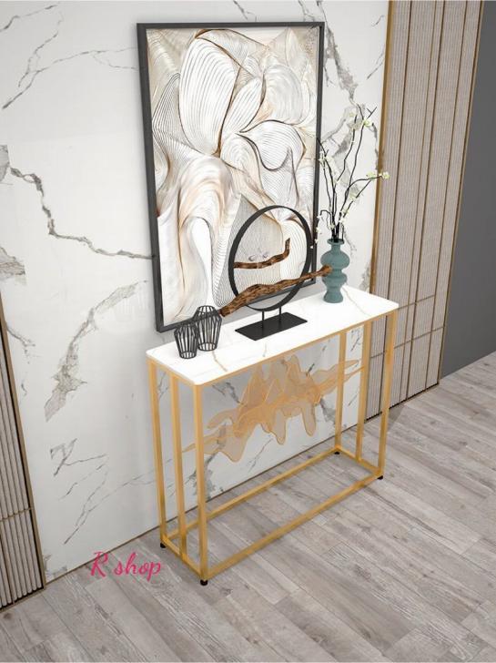 A045010高級サイドテーブル .コンソールテーブル 玄関テーブル 花台 電話台 アンティーク調デザイン 幅80cm