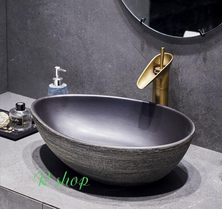 高級洗面台 洗面ボウルセット ．洗面ボール 陶器 手水鉢 ．手洗器 手洗い鉢 洗面器 蛇口 排水金具付き