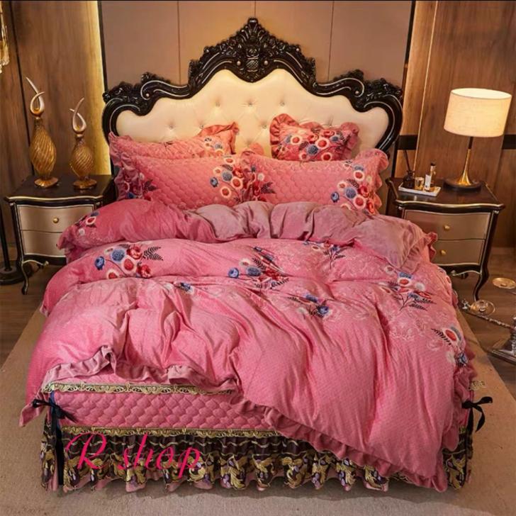 A023819高級ワイドダブル ベッド用品4点セット 寝具 ボックスシーツ　枕カバー掛け布団カバー ベッドカ..