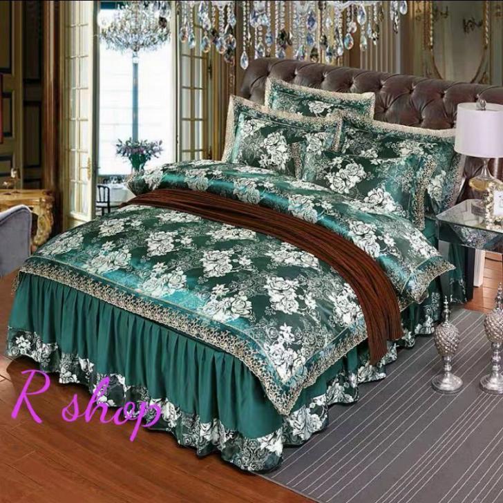 A040863高級ワイドダブル ベッド用品4点セット 寝具 ボックスシーツ　枕カバー掛け布団カバー ベッドカ..