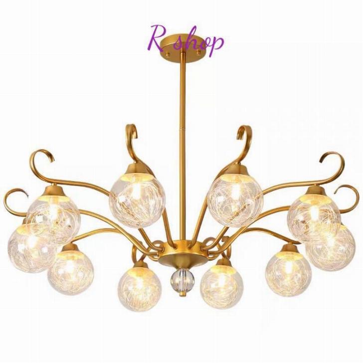 A062608高級ガラスペンダントライト ．洋風照明 シャンデリア　北欧デザイン シーリングライト不可 天井照明 10灯 電源直結タイプ(3)