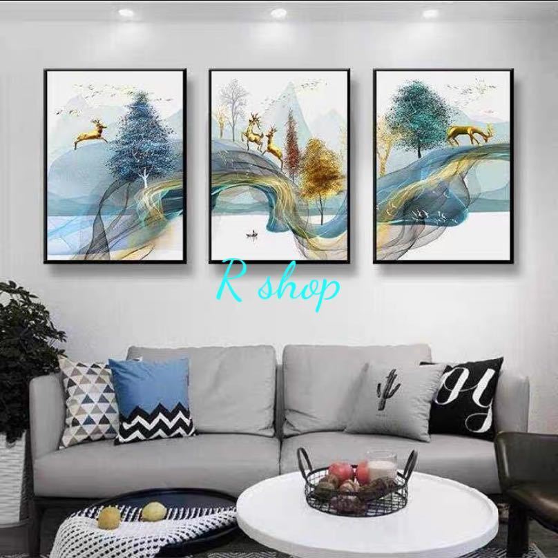 壁飾りアートパネル プリント 絵画 インテリア ．壁掛け　キャンバスプリントポスター3枚　40x60