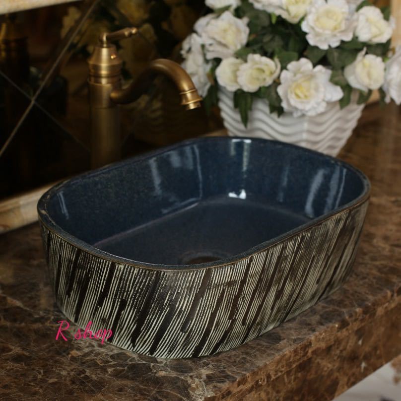 高級置き型洗面ボウルセット 手洗い器 デザイン 陶磁器 手洗い鉢 洗面台 蛇口 排水ホース付き